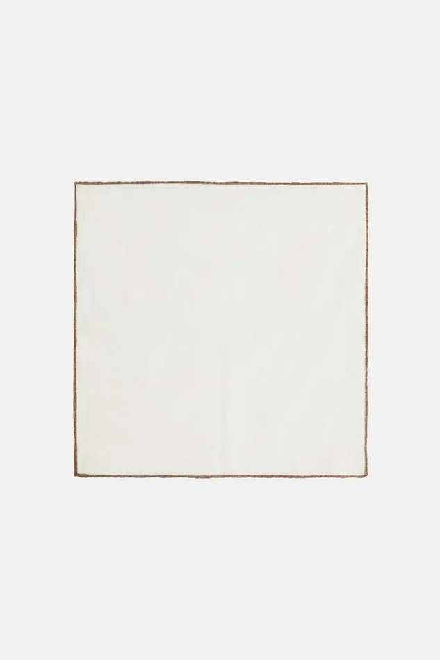 Pocket Squares Men Boggi Milano Linen Pocket Square With Contrasting Piping White 8211 Brown Pocket Squares Men Boggi Milano Linen Pocket Square With Contrasting Piping White 8211 Brown