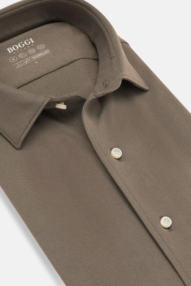 Polo Shirts Men Boggi Milano Regular Fit Performance Pique Polo Shirt Brown Polo Shirts Men Boggi Milano Regular Fit Performance Pique Polo Shirt Brown