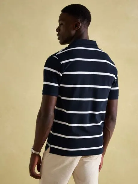 Polo Shirts Men Joules Navy and White Striped Polo Shirt