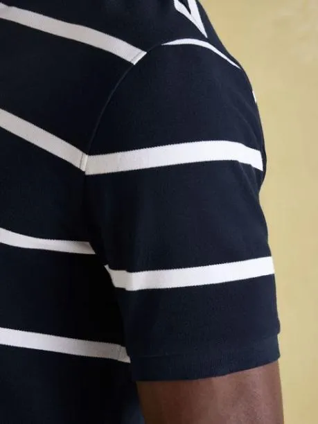 Polo Shirts Men Joules Navy and White Striped Polo Shirt