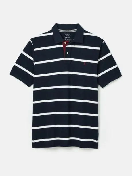 Polo Shirts Men Joules Navy and White Striped Polo Shirt