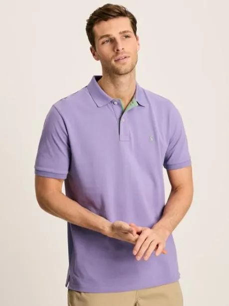 Polo Shirts Men Joules Purple Regular Fit Cotton Pique Polo Shirt