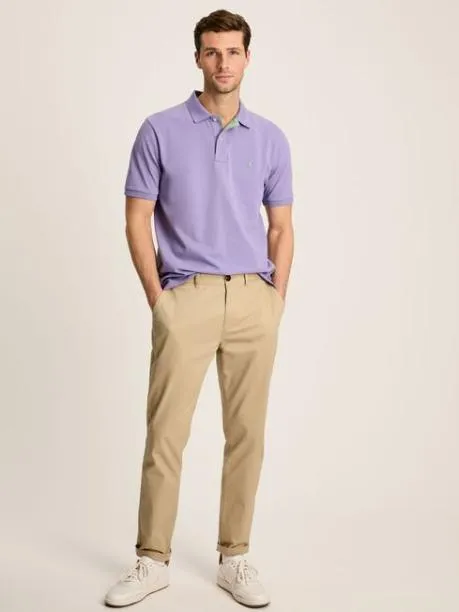Polo Shirts Men Joules Purple Regular Fit Cotton Pique Polo Shirt