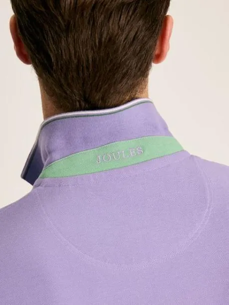 Polo Shirts Men Joules Purple Regular Fit Cotton Pique Polo Shirt