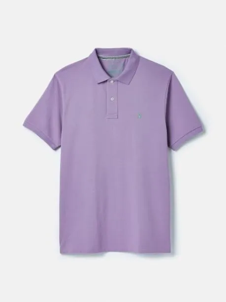 Polo Shirts Men Joules Purple Regular Fit Cotton Pique Polo Shirt