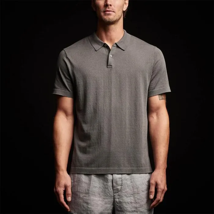 PolosNovelty Tops Men James Perse San Jacinto Knit Polo Flint