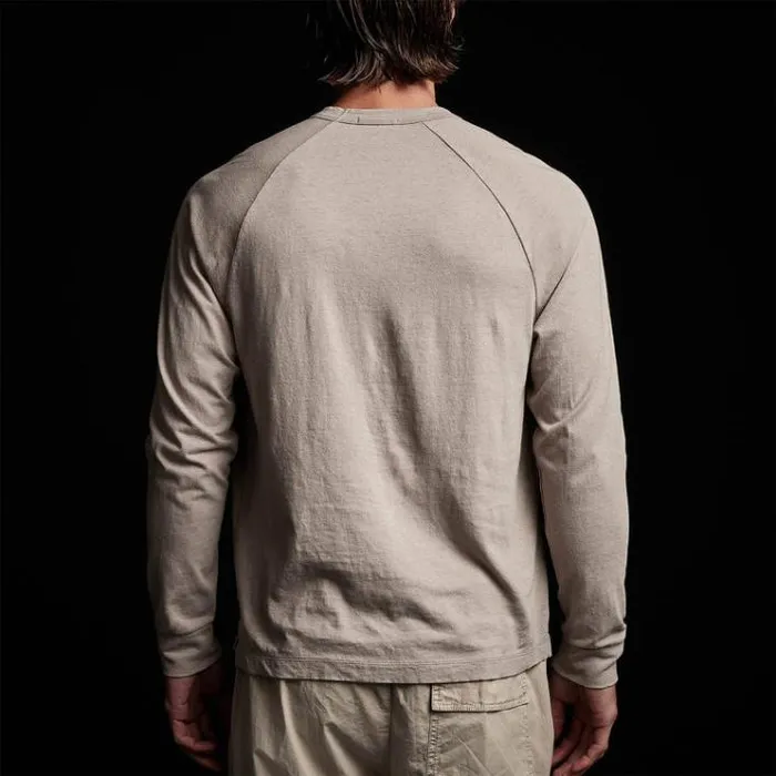 PolosNovelty Tops Men James Perse Soft Slub Jersey Raglan Shirt Silt