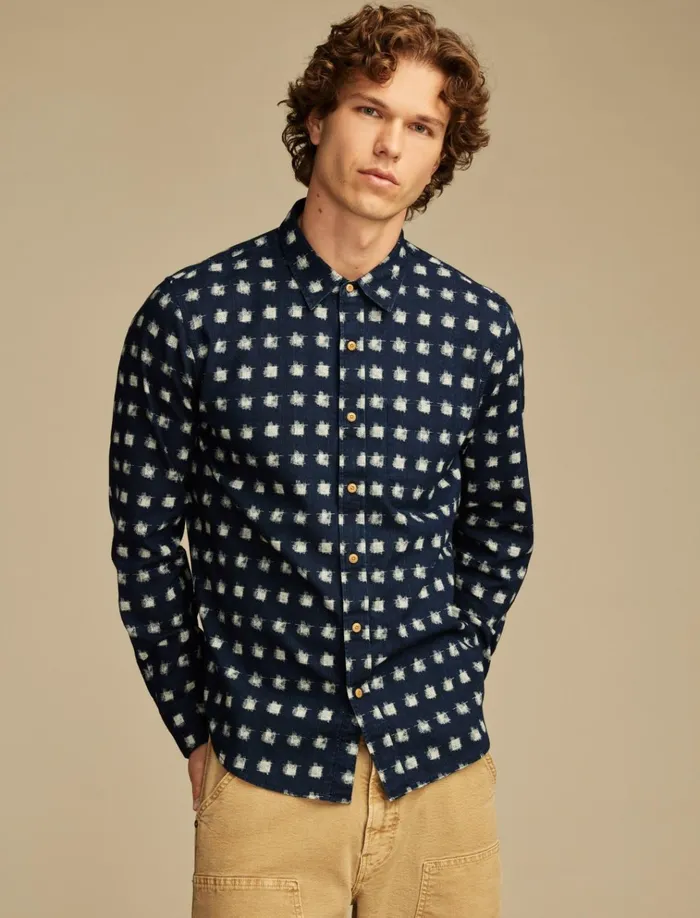 Printed 1 Pocket Long Sleeve Shirt Indigo Multi Men Lucky Brand Shirts and Tops Printed 1 Pocket Long Sleeve Shirt Indigo Multi Men Lucky Brand Shirts and Tops