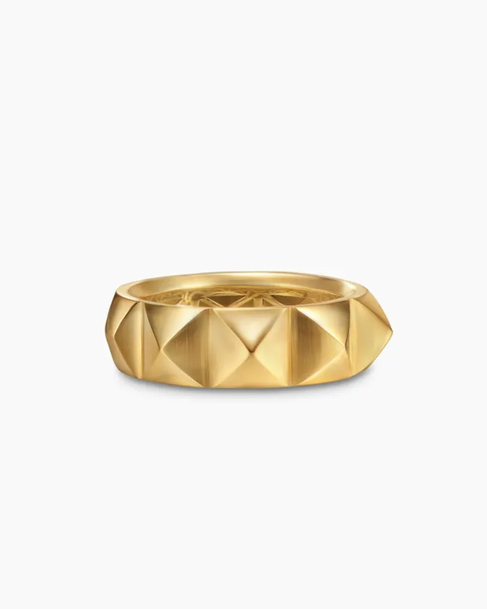 Pyramid Band Ring In 18K Yellow Gold 65mm Women David Yurman Band