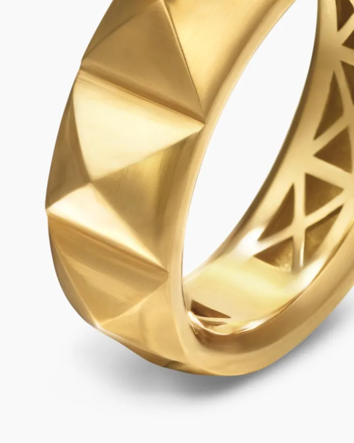 Pyramid Band Ring In 18K Yellow Gold 65mm Women David Yurman Band Pyramid Band Ring In 18K Yellow Gold 65mm Women David Yurman Band