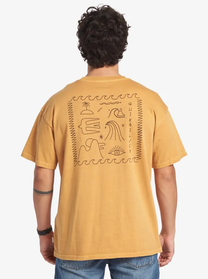 Quiksilver Bag Of Sun TShirt Mustard Mens Tees Quiksilver Bag Of Sun TShirt Mustard Mens Tees