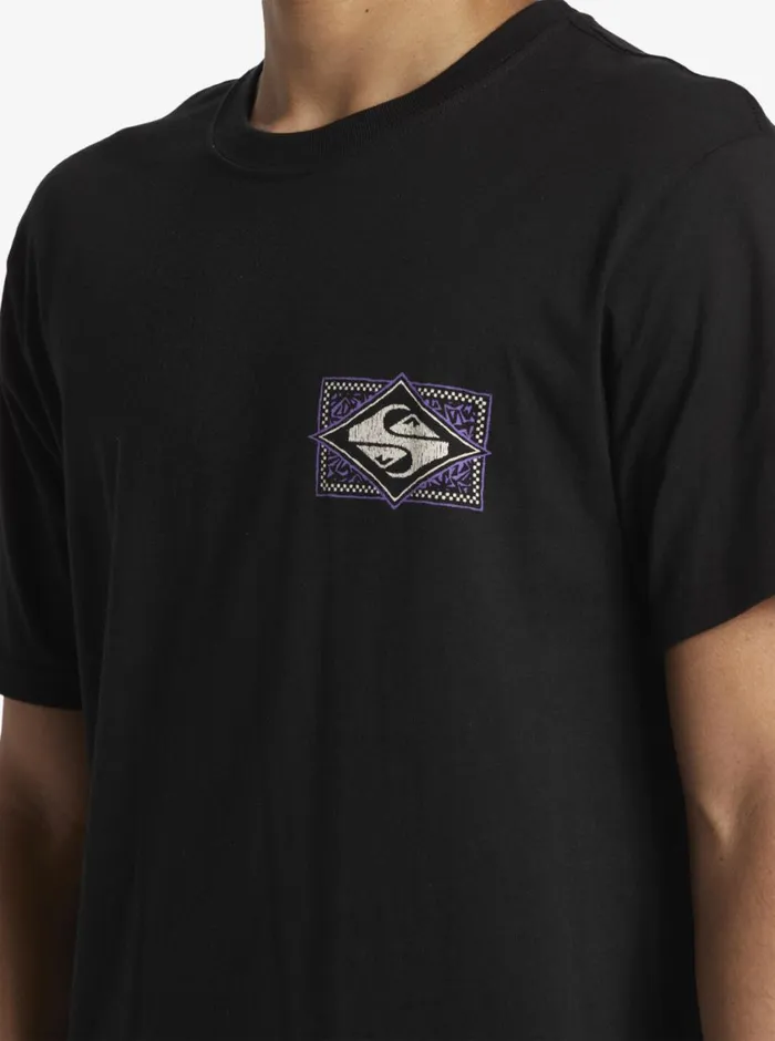 Quiksilver Black Flash TShirt Black Mens Tees Quiksilver Black Flash TShirt Black Mens Tees