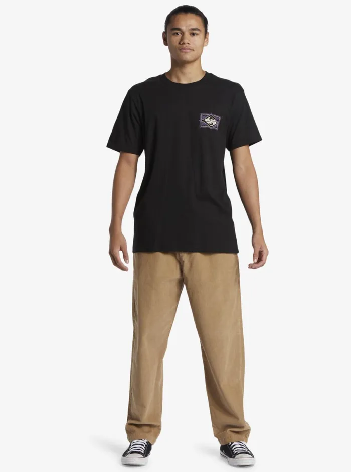 Quiksilver Black Flash TShirt Black Mens Tees Quiksilver Black Flash TShirt Black Mens Tees