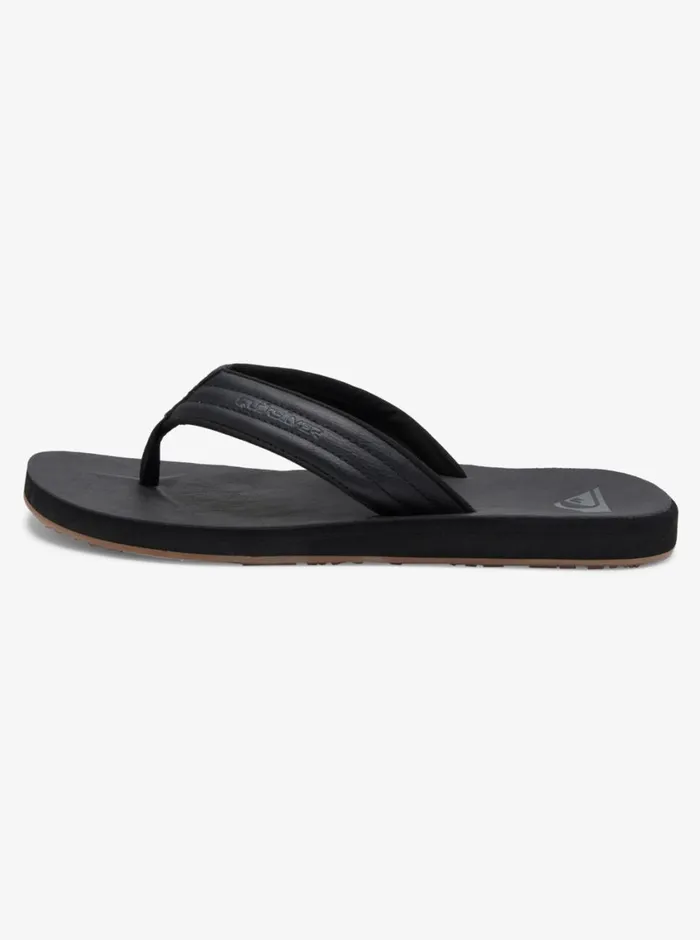 Quiksilver Carver Nubuck Sandals Solid Black Mens Sandals Quiksilver Carver Nubuck Sandals Solid Black Mens Sandals
