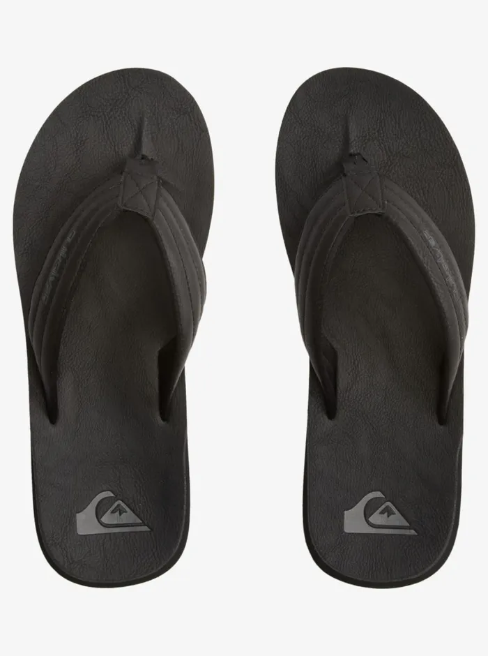 Quiksilver Carver Nubuck Sandals Solid Black Mens Sandals Quiksilver Carver Nubuck Sandals Solid Black Mens Sandals