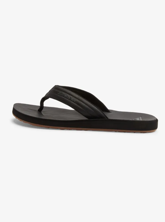 Quiksilver Carver Nubuck Sandals Solid Black Mens Sandals Quiksilver Carver Nubuck Sandals Solid Black Mens Sandals