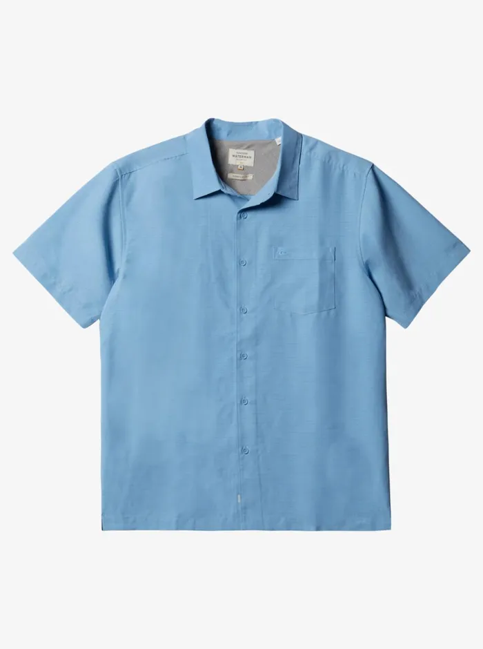 Quiksilver Centinela Premium AntiWrinkle Shirt Dusk Blue Centinella MensWaterman Shirts and Polos