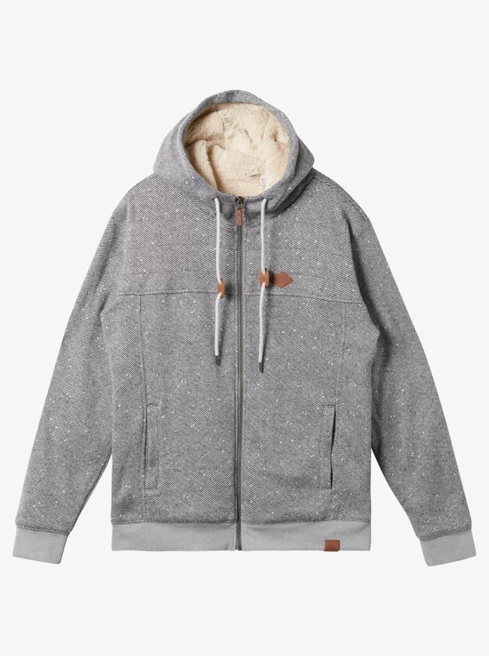 Quiksilver Cypress Keller Sherpa ZipUp Hoodie Light Grey Heather Mens Sweatshirts and Hoodies Quiksilver Cypress Keller Sherpa ZipUp Hoodie Light Grey Heather Mens Sweatshirts and Hoodies