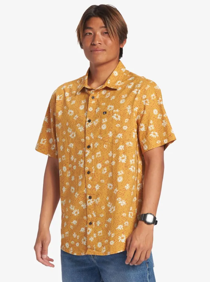 Quiksilver Future Hippie Short Sleeve Woven Shirt Mustard Future Hippy Mens Shirts and Polos Quiksilver Future Hippie Short Sleeve Woven Shirt Mustard Future Hippy Mens Shirts and Polos