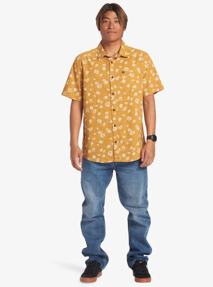 Quiksilver Future Hippie Short Sleeve Woven Shirt Mustard Future Hippy Mens Shirts and Polos Quiksilver Future Hippie Short Sleeve Woven Shirt Mustard Future Hippy Mens Shirts and Polos