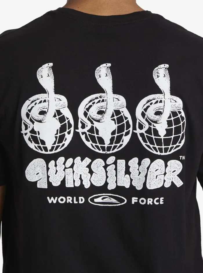 Quiksilver Global Force TShirt Black Mens Tees Quiksilver Global Force TShirt Black Mens Tees