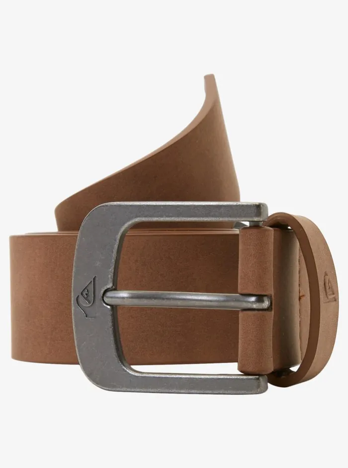 Quiksilver Main Street Faux Leather Belt Chocolate Brown Mens Belts