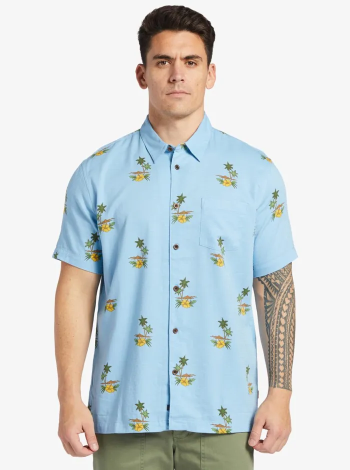 Quiksilver Micronesia Woven Shirt Micronesia Dusk Blue MensWaterman Shirts and Polos Quiksilver Micronesia Woven Shirt Micronesia Dusk Blue MensWaterman Shirts and Polos