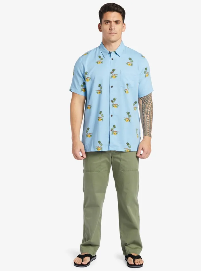 Quiksilver Micronesia Woven Shirt Micronesia Dusk Blue MensWaterman Shirts and Polos Quiksilver Micronesia Woven Shirt Micronesia Dusk Blue MensWaterman Shirts and Polos