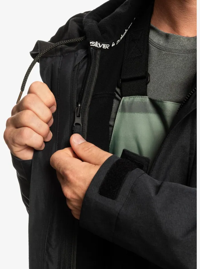 Quiksilver Mission 3in1 Technical Snow Jacket True Black Mens Snow Jackets