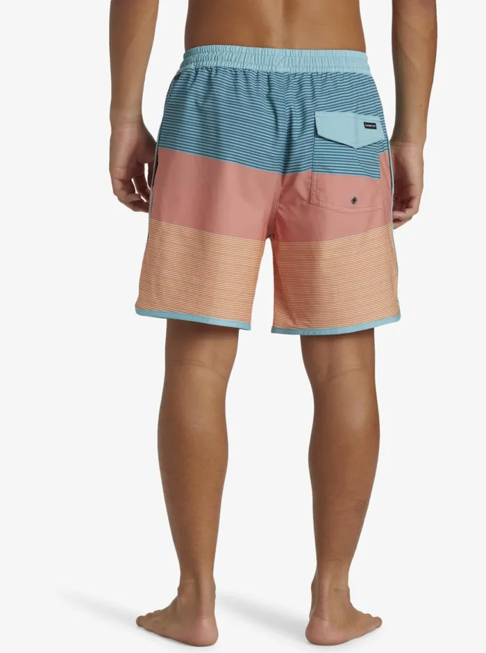 Quiksilver Surfsilk Tijuana Volley 17034 Elastic Waist Shorts Canyon Clay Mens Elastic Waist