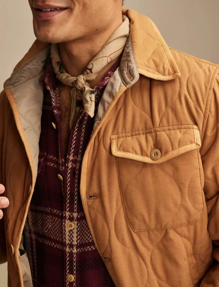 Quilted Shirt Jacket Dijon Men Lucky Brand Jackets and Outerwear