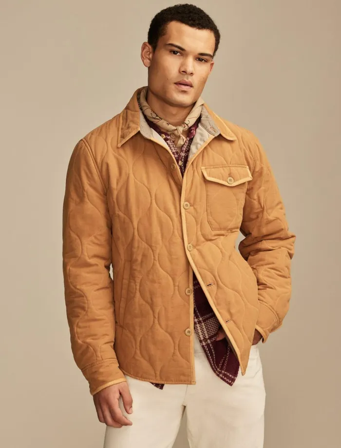Quilted Shirt Jacket Dijon Men Lucky Brand Jackets and Outerwear
