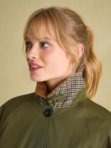 Raincoats Women Joules Green Waterproof Belted Trench Coat