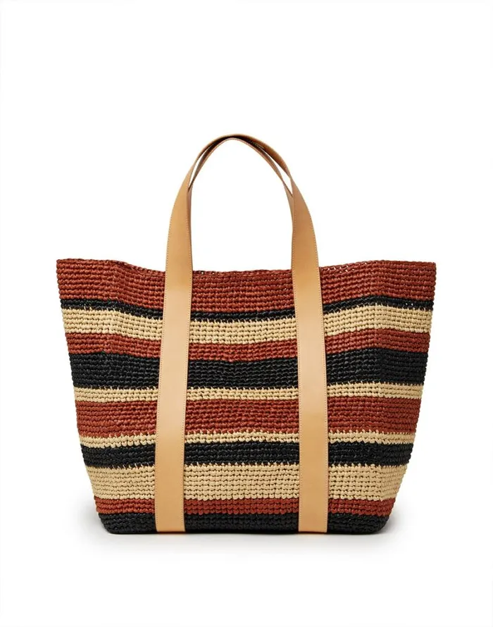Ready To Wear Bags and Pochettes La Double J Tote Raffia Bag Multicolor Black