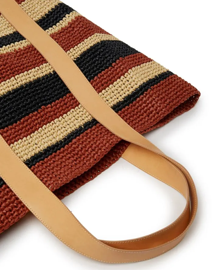 Ready To Wear Bags and Pochettes La Double J Tote Raffia Bag Multicolor Black