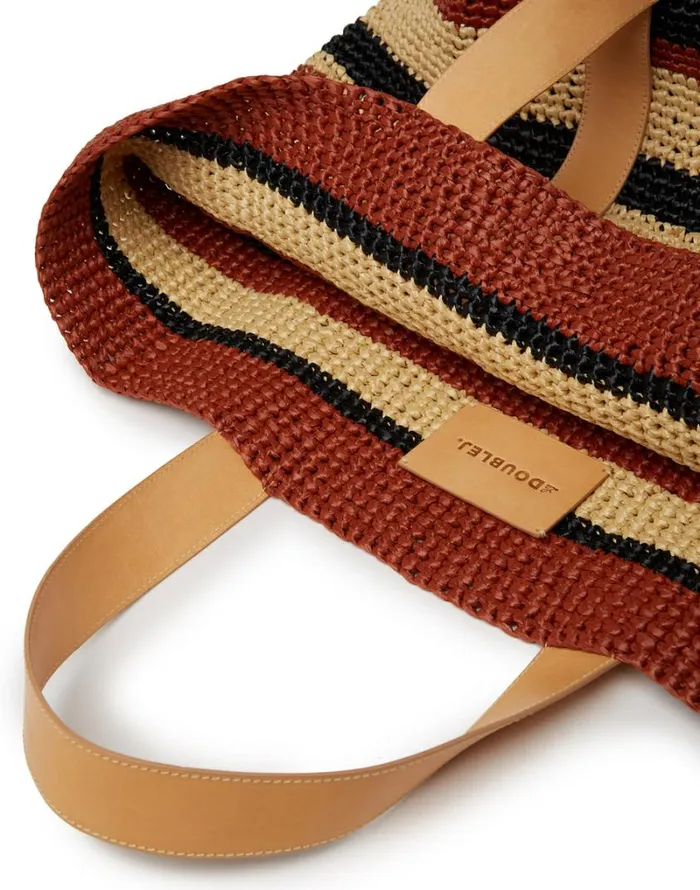 Ready To Wear Bags and Pochettes La Double J Tote Raffia Bag Multicolor Black
