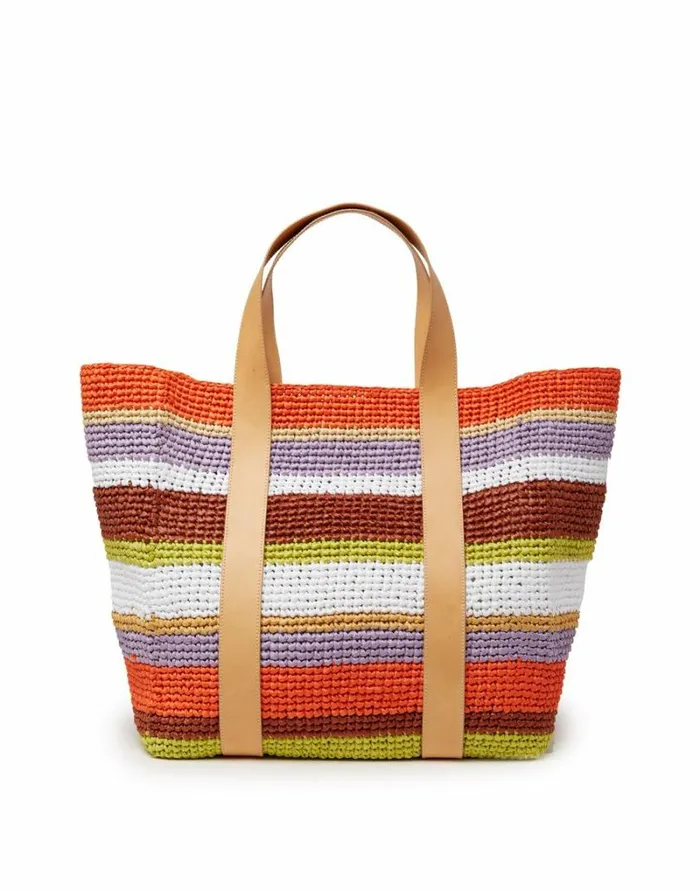 Ready To Wear Bags and Pochettes La Double J Tote Raffia Bag Multicolor White