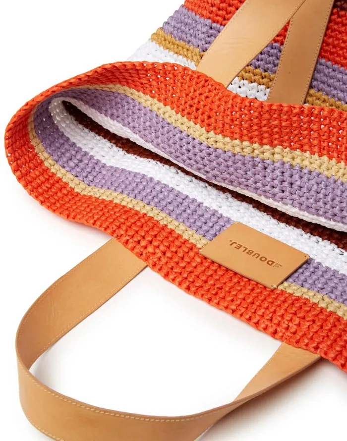 Ready To Wear Bags and Pochettes La Double J Tote Raffia Bag Multicolor White
