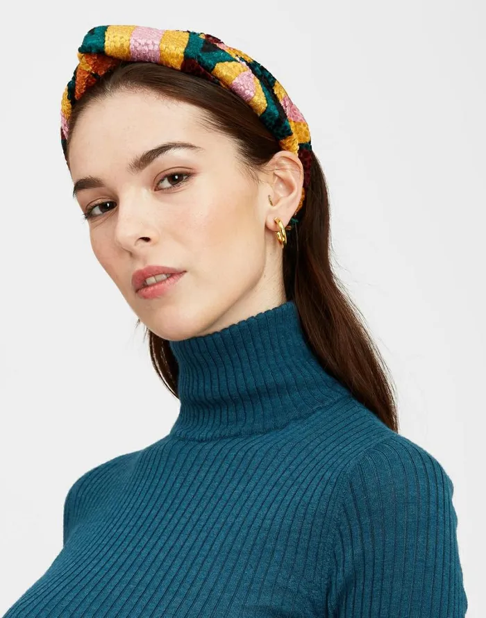 Ready To Wear Hair Accessories La Double J Pinup Headband Arcturus Blue Petrol Ready To Wear Hair Accessories La Double J Pinup Headband Arcturus Blue Petrol
