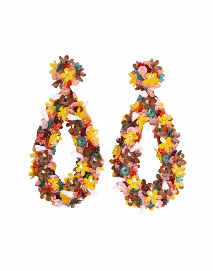 Ready To Wear Jewelry La Double J Confetti Hoop Earrings Solid Pink Ready To Wear Jewelry La Double J Confetti Hoop Earrings Solid Pink