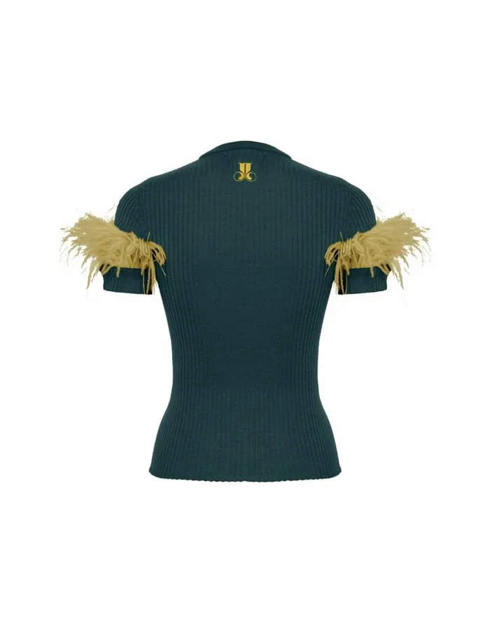 Ready To Wear Knitwear La Double J High Kick Tee Green Ready To Wear Knitwear La Double J High Kick Tee Green
