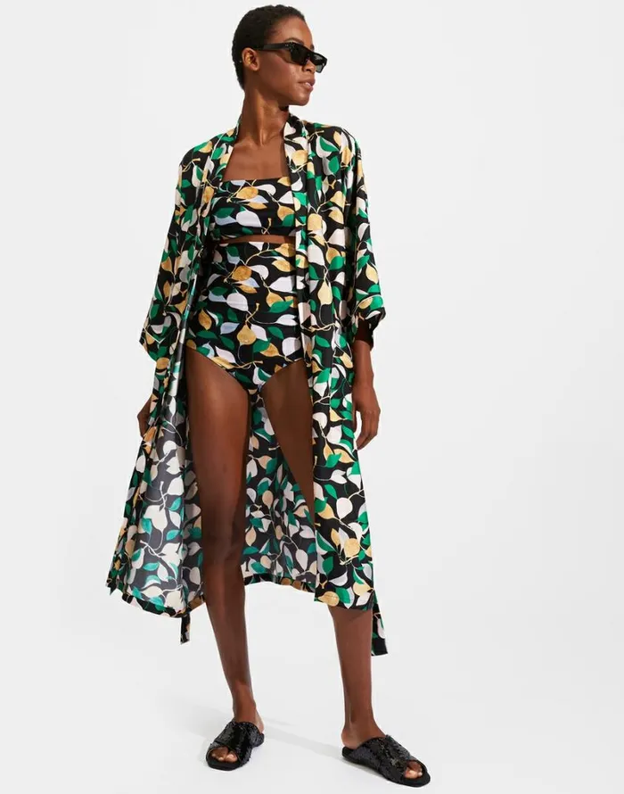 Ready To Wear Loungewear La Double J Silk Robe Orchard Ready To Wear Loungewear La Double J Silk Robe Orchard