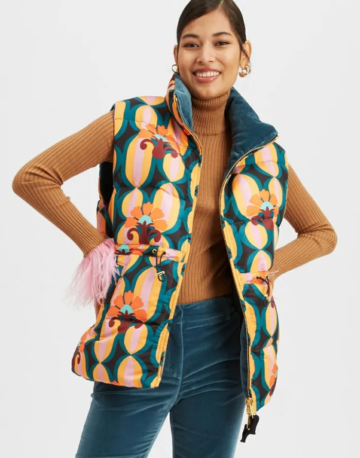 Ready To Wear Outerwear La Double J Reversible Puffer Vest Arcturus Blue Petrol