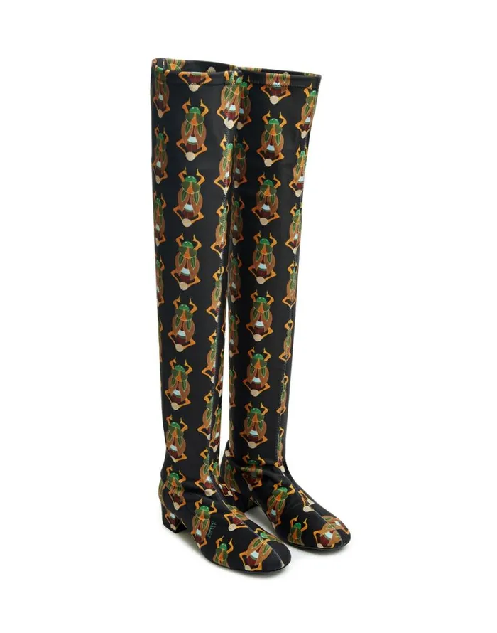 Ready To Wear Shoes La Double J Edie High Boots Scarab Black Ready To Wear Shoes La Double J Edie High Boots Scarab Black