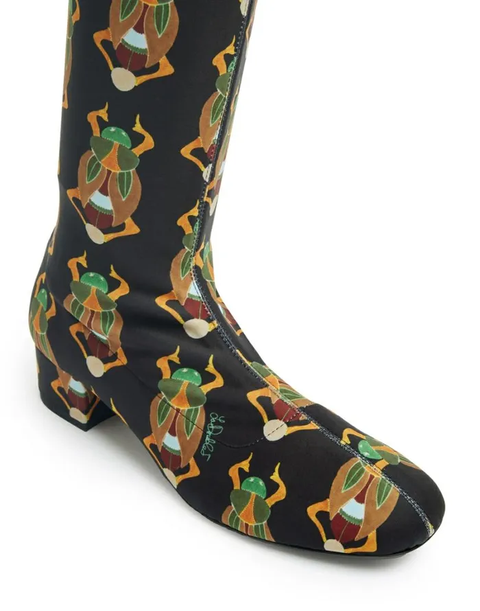 Ready To Wear Shoes La Double J Edie High Boots Scarab Black Ready To Wear Shoes La Double J Edie High Boots Scarab Black