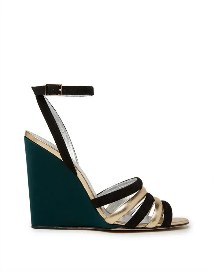 Ready To Wear Shoes La Double J Tones Wedge Solid Green