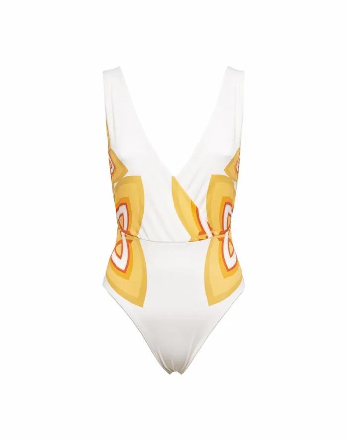 Ready To Wear Swimwear La Double J Hazzard Swimsuit Placed Lakshmi Placed Giallo