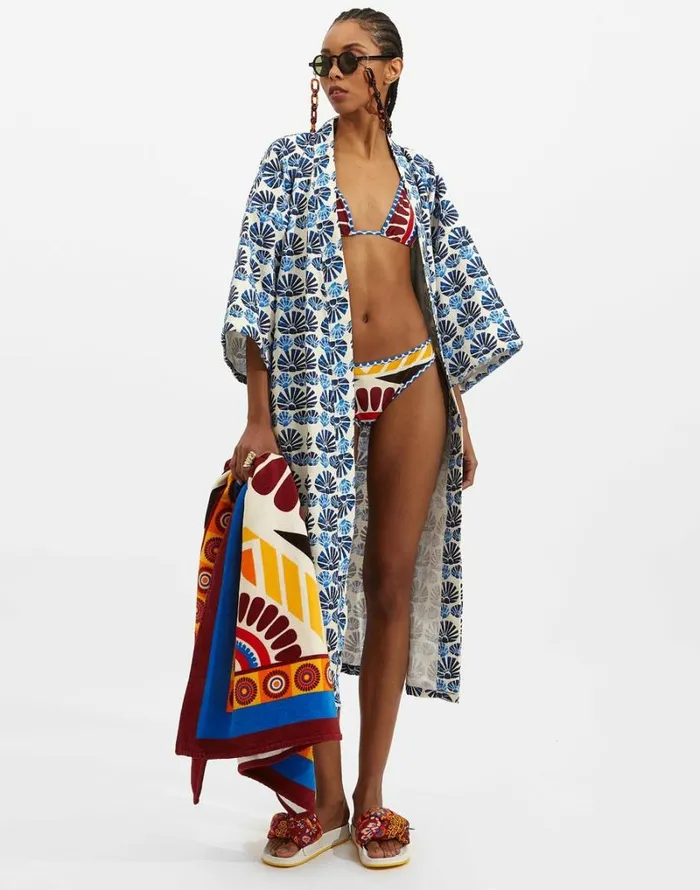 Ready To Wear Swimwear La Double J Robe Conchiglie White Ready To Wear Swimwear La Double J Robe Conchiglie White