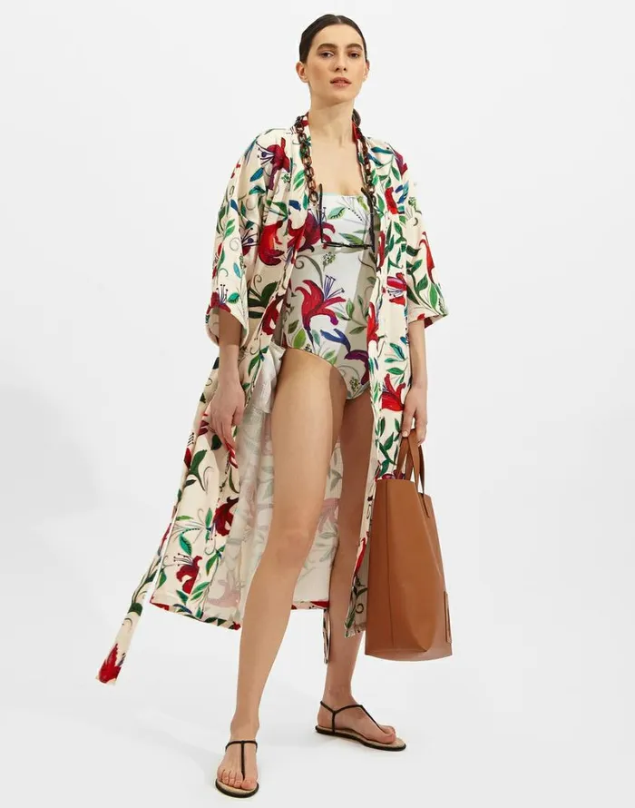 Ready To Wear Swimwear La Double J Robe White Lily