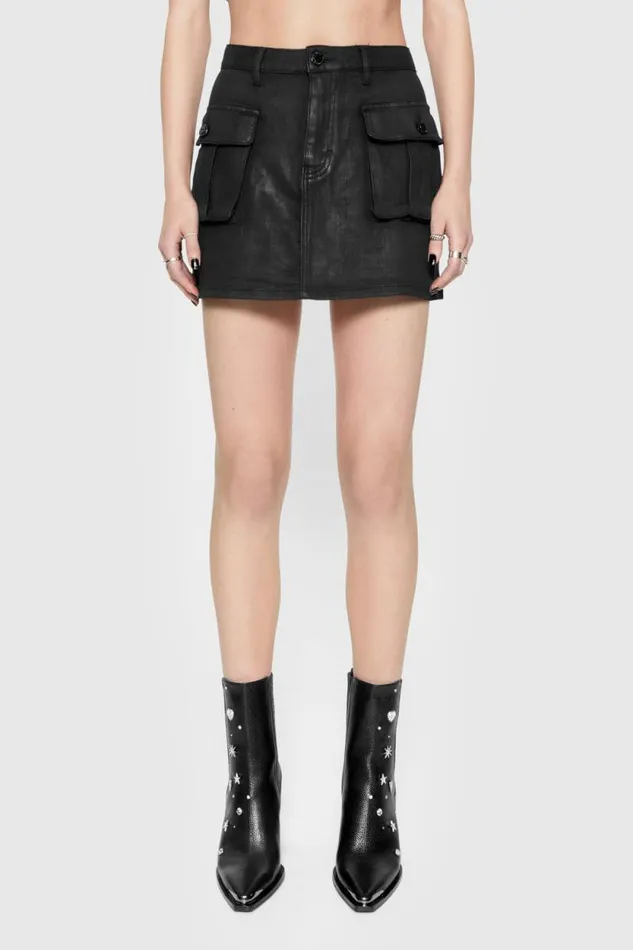 Rebecca Minkoff Bottoms Jodie Denim Mini Skirt True Black 8211 Clothing